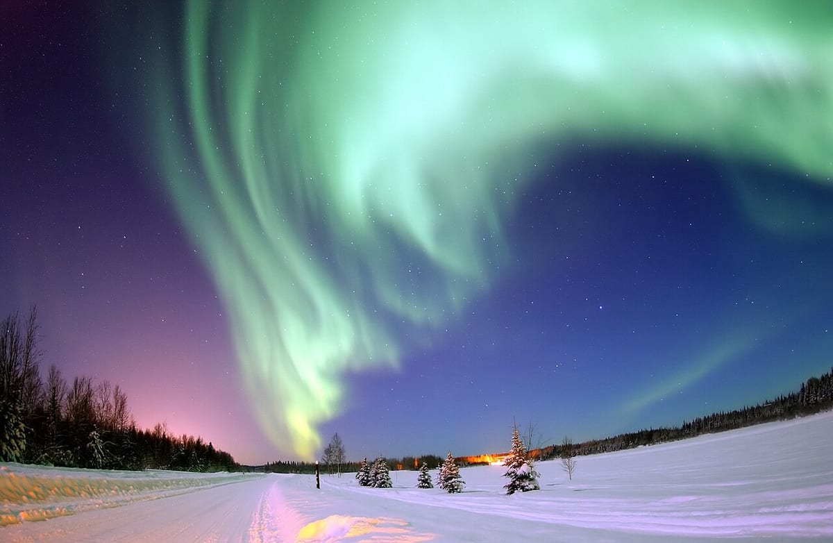 Aurora Borealis over Bear Lake, Alaska by United States Air Force (Senior Airman Joshua Strang) — PUBLIC DOMAIN via wikimedia