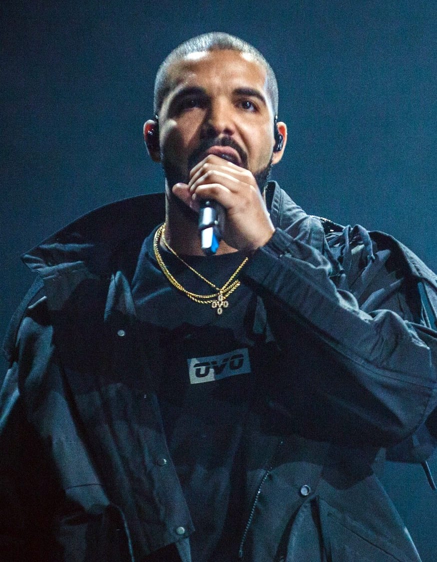 Drake (Aubrey Graham) — July 2016 by The Come Up Show — CC-BY-SA via wikimedia