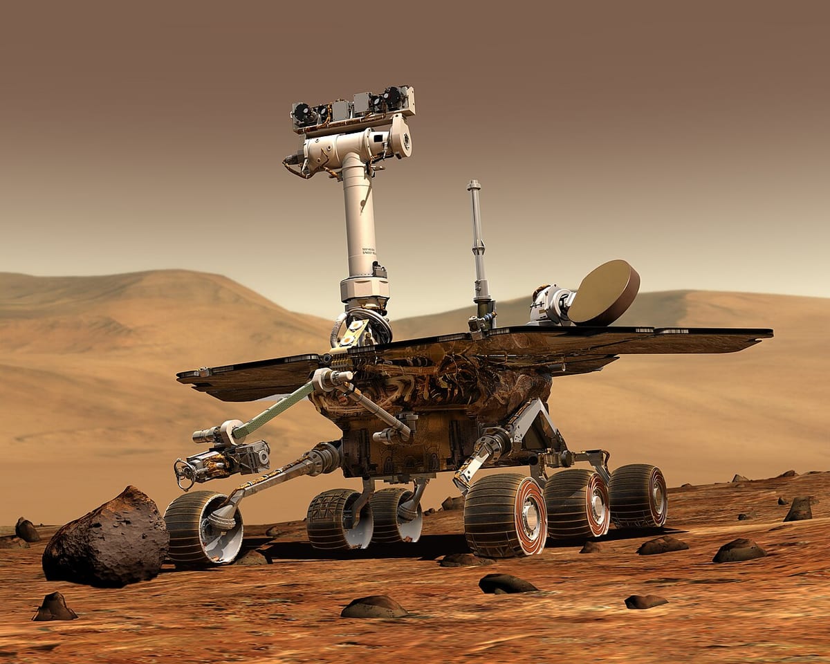 NASA Mars Rover (concept rendering) by NASA / JPL-Caltech — PUBLIC DOMAIN via nasa